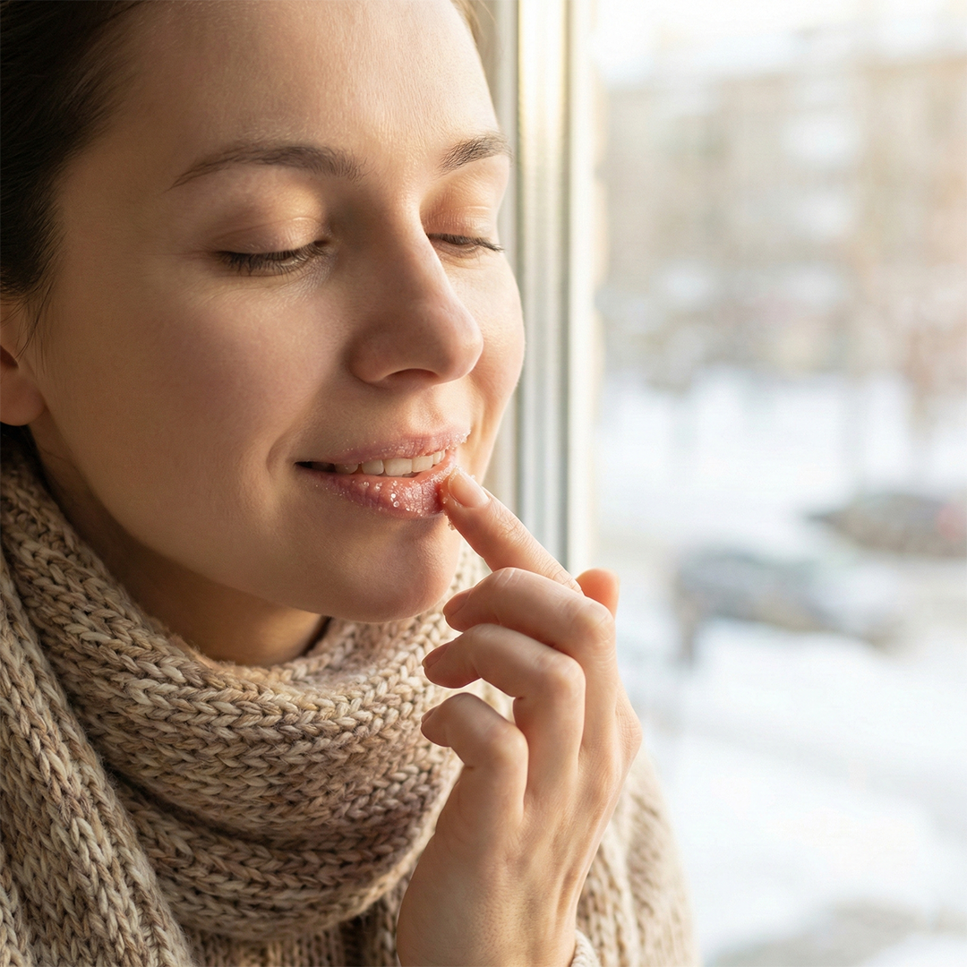 Prendre soin et maquiller ses lèvres sèches et sensibles.