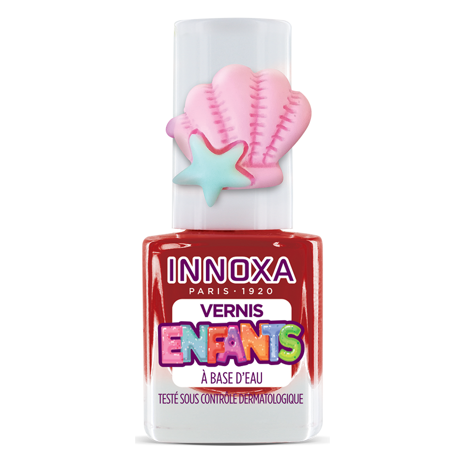 Vernis à Ongles pour Enfants à Base d'Eau Coquillage Rouge 5ml