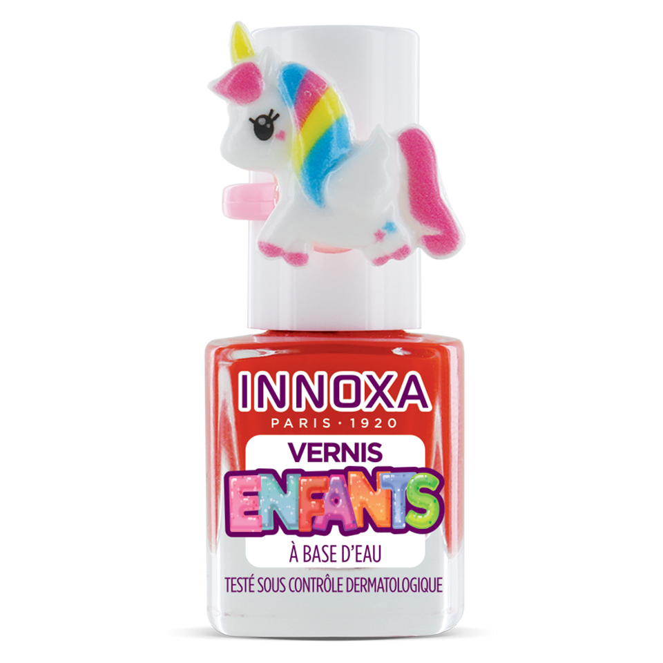 Vernis à Ongles pour Enfants à Base d'Eau Licorne Rouge 5ml